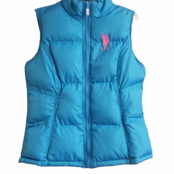 U.S. Polo Assn. Jackets \u0026 Coats | US Polo Assn Women's Puffer Vest Size Large | Color: Blue | Size: L | Gueraposher's Closet